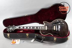 1997 Gibson Custom Shop Les Paul Custom Florentine Trans Black Flame Top