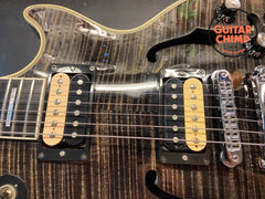 1997 Gibson Custom Shop Les Paul Custom Florentine Trans Black Flame Top