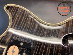 1997 Gibson Custom Shop Les Paul Custom Florentine Trans Black Flame Top