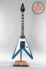 2023 Gibson Custom Shop Richie Faulkner Signature Flying V Custom Pelham Blue