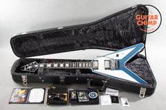 2023 Gibson Custom Shop Richie Faulkner Signature Flying V Custom Pelham Blue