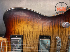 2013 Fender Select Carved Maple Top Jazzmaster HH Cayenne Burst