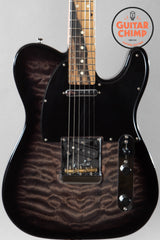 2020 Fender American QMT Telecaster with Pale Moon Ebony Fretboard Transparent Black