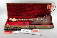 2013 Fender Select Carved Maple Top Jazzmaster HH Cayenne Burst