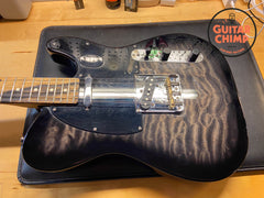 2020 Fender American QMT Telecaster with Pale Moon Ebony Fretboard Transparent Black