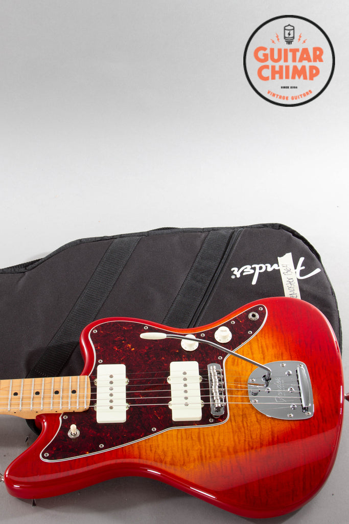 2024 Fender MIJ Hybrid II Jazzmaster Maple Flame Sunset Orange w/ Gig Bag | Made in Japan