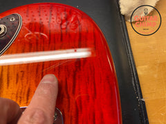 2024 Fender MIJ Hybrid II Jazzmaster Maple Flame Sunset Orange w/ Gig Bag | Made in Japan