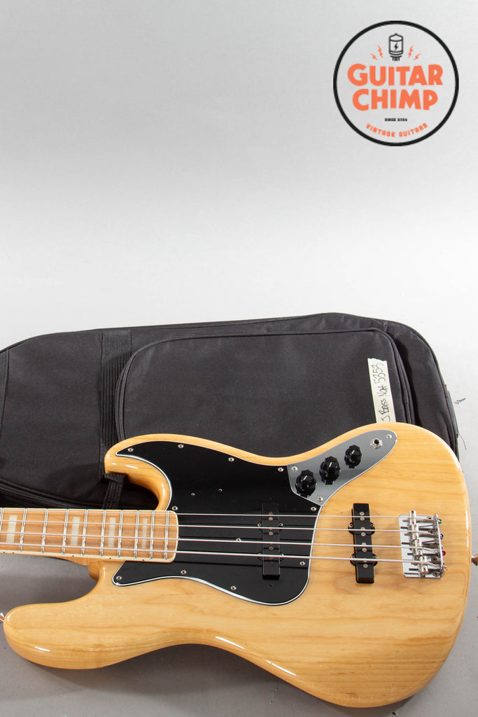 2014 Fender MIJ Japan JB75 ’75 Reissue Jazz Bass Natural – Bound Maple Neck, Block Inlays