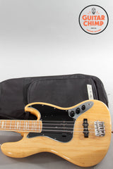 2014 Fender MIJ Japan JB75 ’75 Reissue Jazz Bass Natural – Bound Maple Neck, Block Inlays