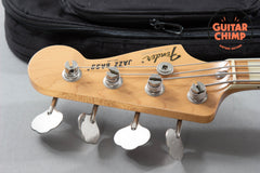 2014 Fender MIJ Japan JB75 ’75 Reissue Jazz Bass Natural – Bound Maple Neck, Block Inlays