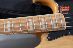 2014 Fender MIJ Japan JB75 ’75 Reissue Jazz Bass Natural – Bound Maple Neck, Block Inlays