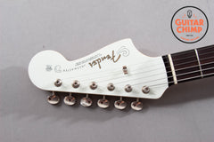 2023 Fender Japan Traditional II 60s Jazzmaster – Olympic White w/ Blue Competition Stripe & Matching Headstock