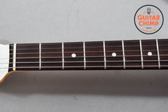 2023 Fender Japan Traditional II 60s Jazzmaster – Olympic White w/ Blue Competition Stripe & Matching Headstock