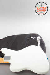 2023 Fender Japan Traditional II 60s Jazzmaster – Olympic White w/ Blue Competition Stripe & Matching Headstock