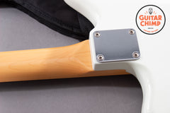 2023 Fender Japan Traditional II 60s Jazzmaster – Olympic White w/ Blue Competition Stripe & Matching Headstock