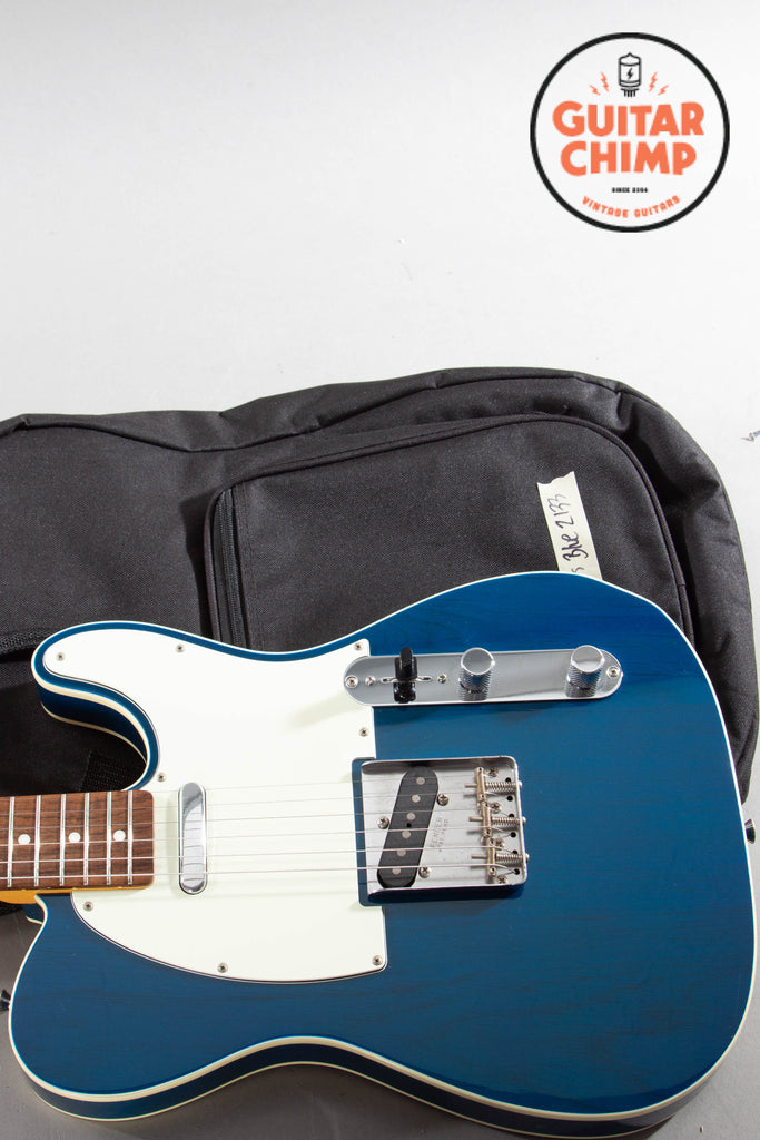 2013 Fender Japan TL62B ’62 Reissue Telecaster Custom – Transparent Blue, Double-Bound, MIJ, Gig Bag