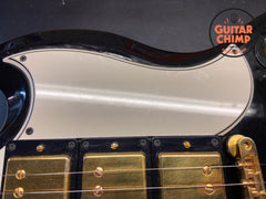 2006 Gibson Custom Shop SG Custom – 3-Pickup Black Beauty, Ebony Board, w/ OHSC & COA
