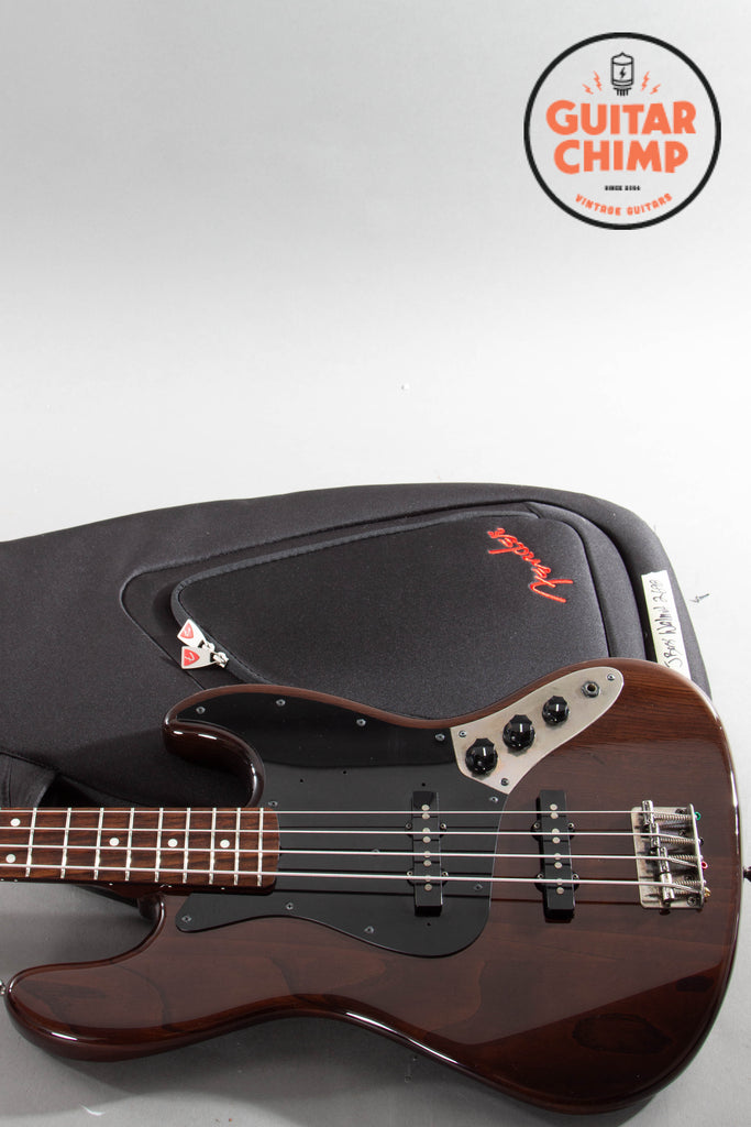 2014 Fender Japan Jazz Bass ‘62 Reissue JB62-WAL – Walnut Finish | Black Chrome Hardware | 100% Original | Gig Bag