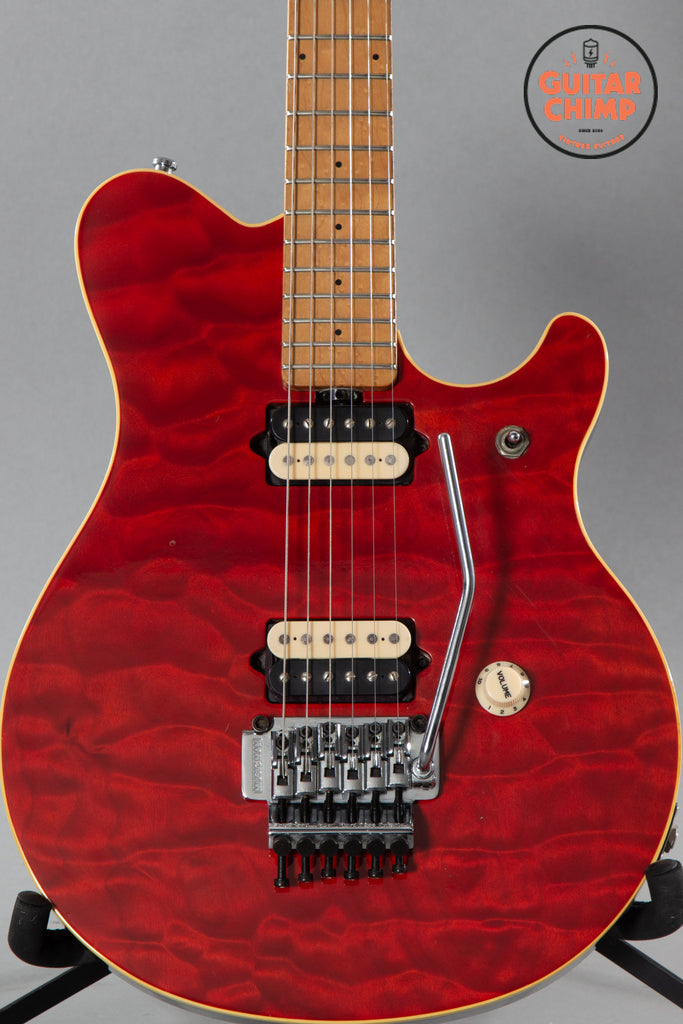 Ernie Ball Music Man Axis EX Van Halen Translucent Red Quilt