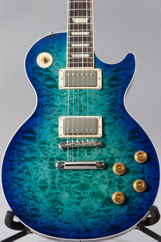 2020 Gibson Les Paul Standard Goryo Yuto Trans Blue Burst Quilt Top