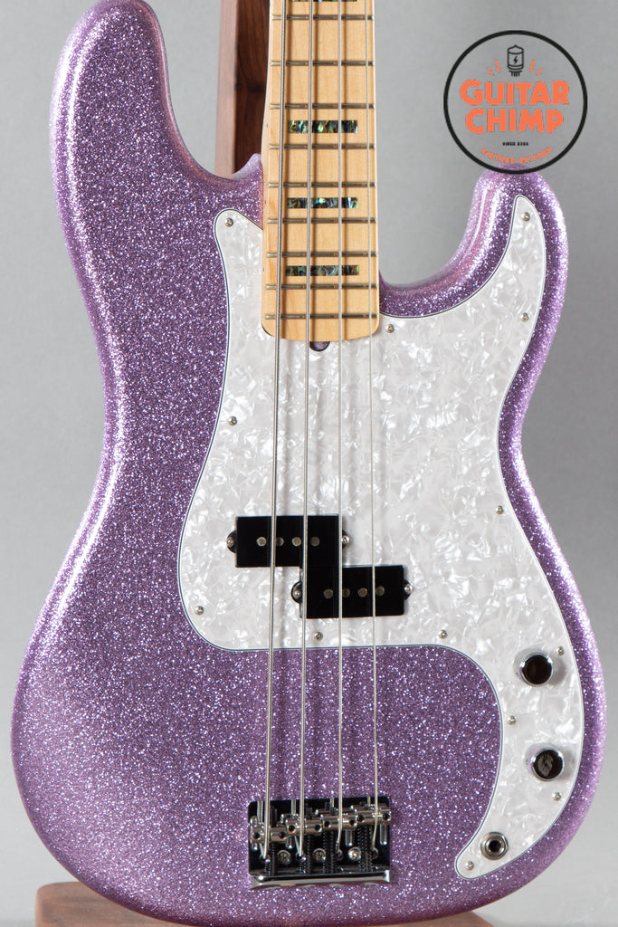 2017 Fender Limited Edition Adam Clayton Signature Precision P Bass Purple Sparkle