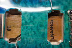 2020 Gibson Les Paul Standard Goryo Yuto Trans Blue Burst Quilt Top