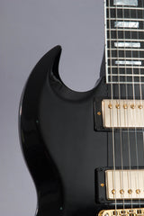 2018 Gibson Custom Shop Sg Custom Ebony Black