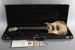 2016 Left-Handed Alembic Mark King 5 Deluxe Buckeye Burl ~Side LED's~
