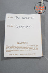 2012 Gibson Custom Shop Historic Sg Special VOS TV Yellow