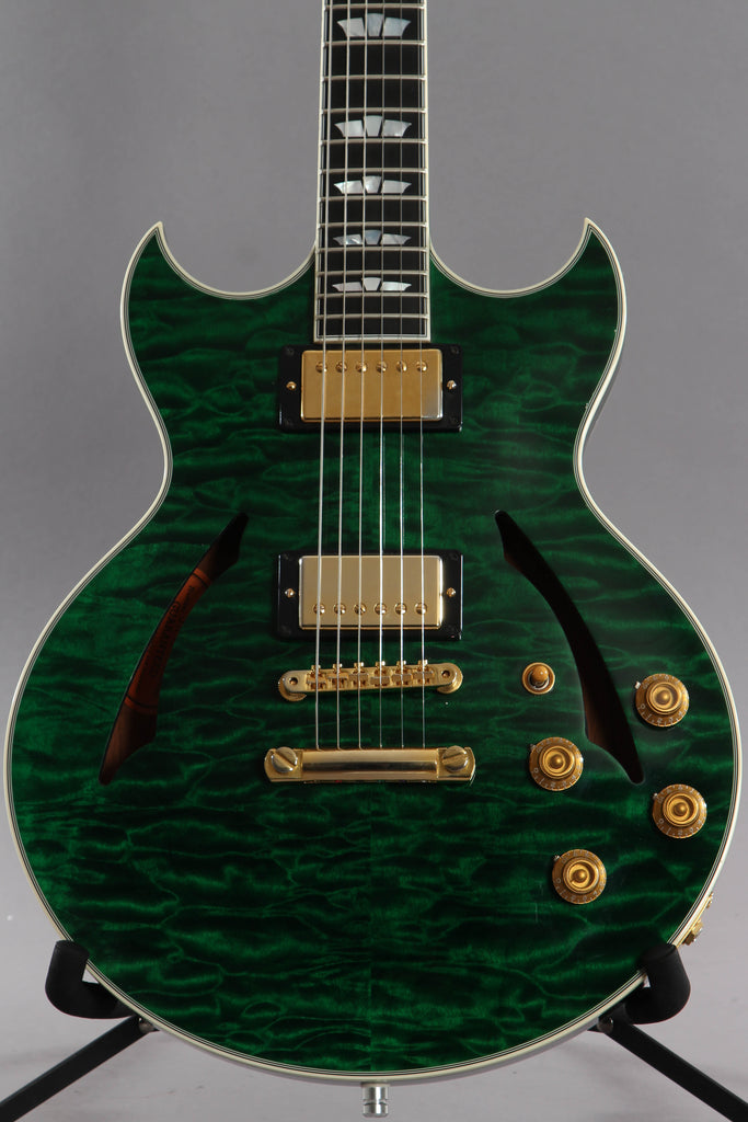 2011 Gibson Custom Shop Johnny A Signature AAAAA Trans Green Quilt Top