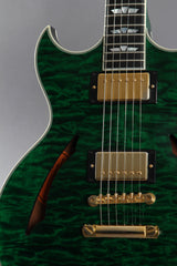2011 Gibson Custom Shop Johnny A Signature AAAAA Trans Green Quilt Top