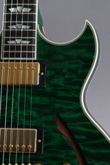 2011 Gibson Custom Shop Johnny A Signature AAAAA Trans Green Quilt Top