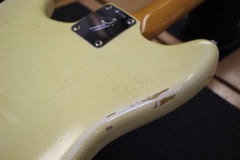 1966 Fender Musicmaster II Olympic White Vintage Electric Guitar