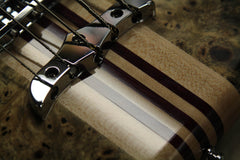 2016 Left-Handed Alembic Mark King 5 Deluxe Buckeye Burl ~Side LED's~