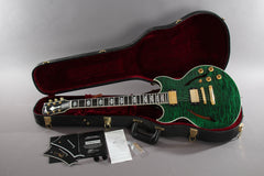 2011 Gibson Custom Shop Johnny A Signature AAAAA Trans Green Quilt Top