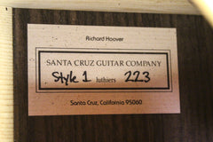 2006 Santa Cruz Style 1 "Parlor" Acoustic Guitar -SHORT SCALE-
