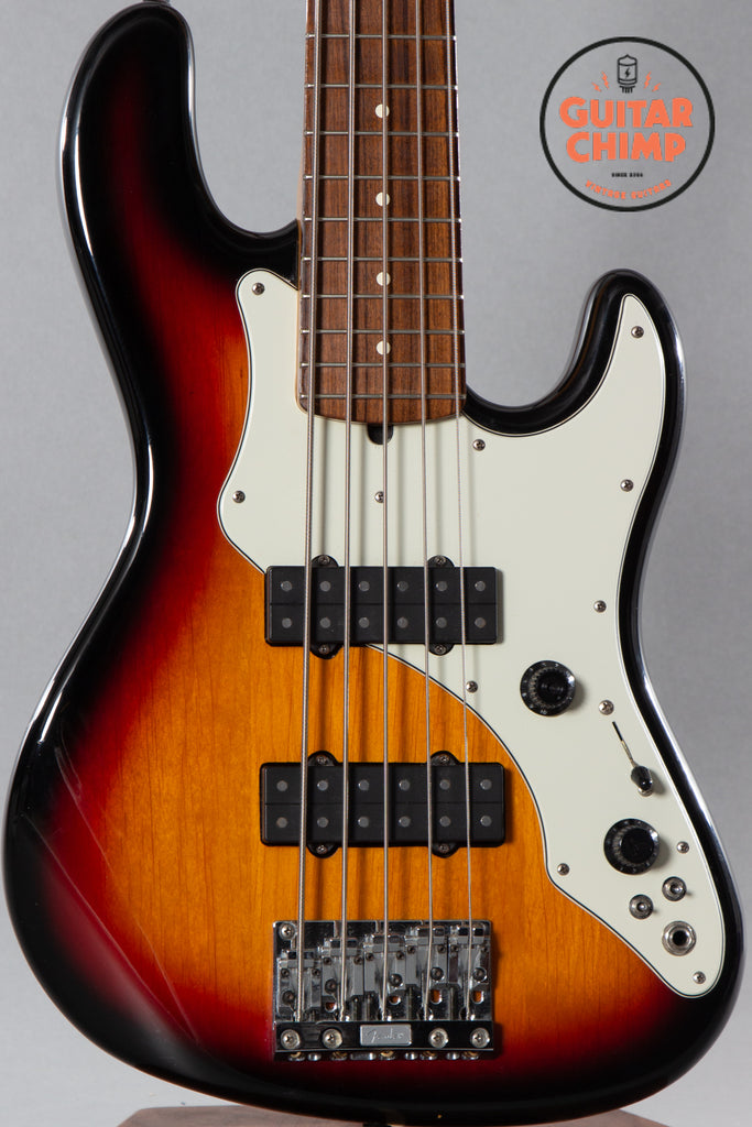 1998 Fender Roscoe Beck V 5-String Bass Guitar Vintage Sunburst