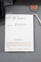 2017 Gibson Custom Shop '58 Reissue Explorer Mahogany TV black