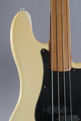 1974 Fender P Bass Fretless Olympic White Maple Fingerboard