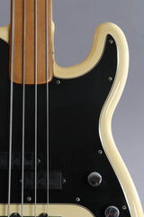 1974 Fender P Bass Fretless Olympic White Maple Fingerboard