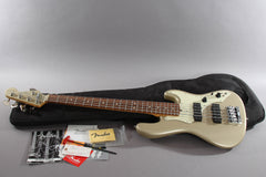 2003 Fender Roscoe Beck V 5 String Bass Guitar Shorline Gold