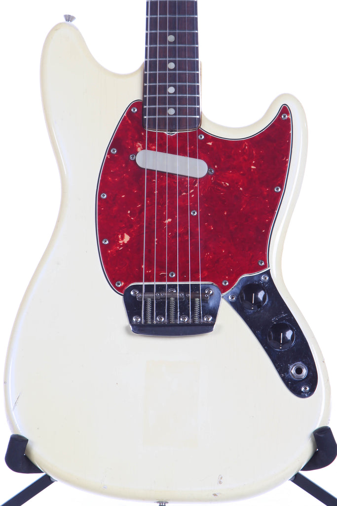 1966 Fender Musicmaster II Olympic White Vintage Electric Guitar