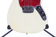 1966 Fender Musicmaster II Olympic White Vintage Electric Guitar