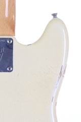 1966 Fender Musicmaster II Olympic White Vintage Electric Guitar