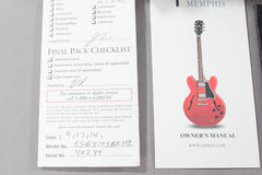2014 Gibson Memphis Historic Series '63 Es-335TDC VOS Bigsby Sixties Cherry w/Custom Made Plate