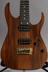 2014 Ibanez RG752LWFX-HAB RG Prestige 500 Series HH Limba Top 7-String Hazelnut Ale Brown