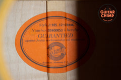 2000 Gibson J-185 12-String Acoustic Guitar Antique Natural