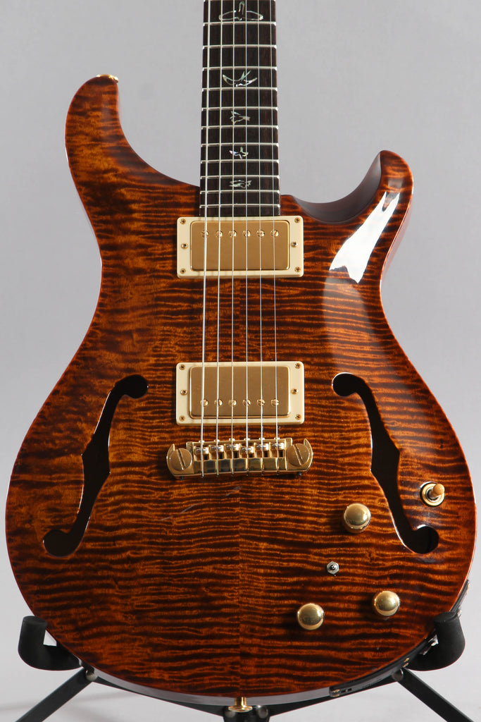 2010 PRS Paul Reed Smith Hollowbody II Black Gold Wrap 10 Top -With Piezo-