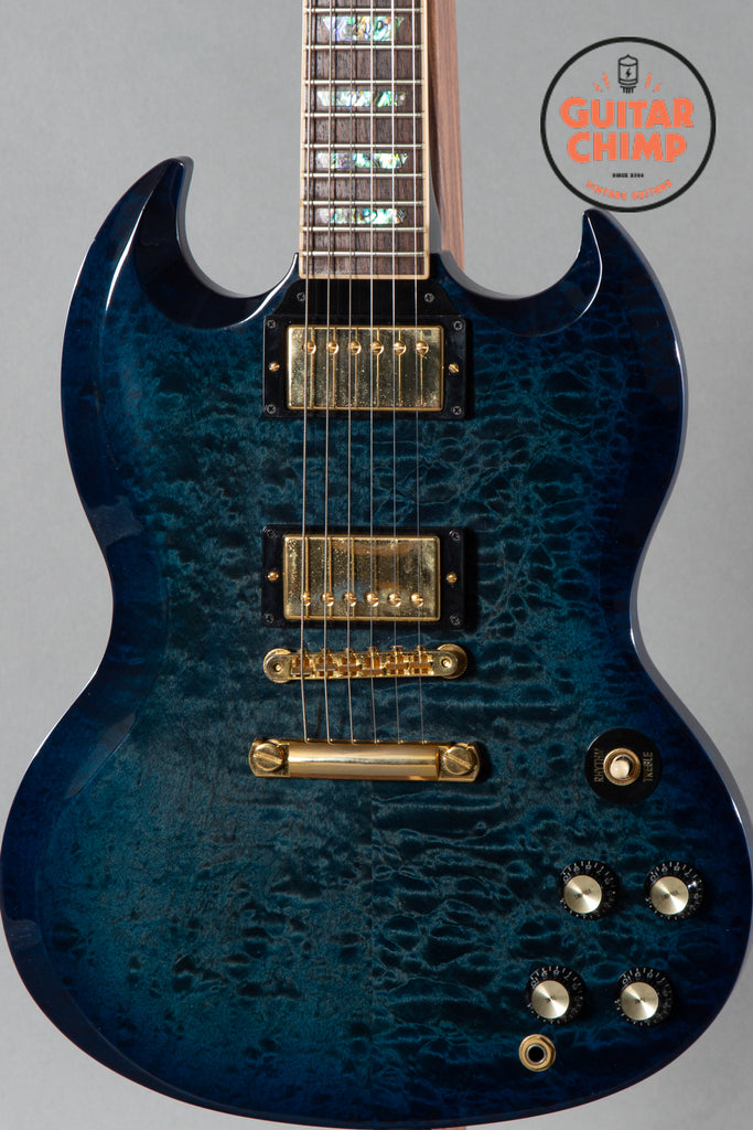 2010 Gibson Custom Shop SG Elegant Blueburst Quilt