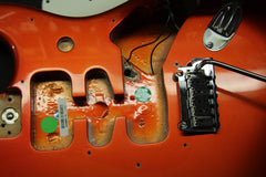 2003 Fender American Deluxe HSS Stratocaster Candy Tangerine Malmsteen Scalloped Neck